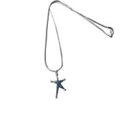 ZIAFRPN Y2K Semplice Girocollo Collana Quattro Punte Stella Collane Crocifisso Regolabile Pendente Collana Asterismo-Collana Gioielli