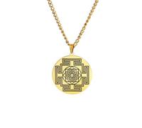 ZIAFRPN Yoga Lotus Healing Chakra Collana Simbolo Dolce Fiore della Vita Collane Gioielli Spirituali