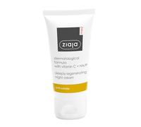 Ziaja Med Crema viso notte rigenerante, antirughe con vitamina C e acido ialuronico, per pelle 25+ e 40+