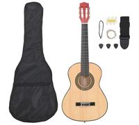 Ziaphsol 8 pezzi chitarra classica per bambini principianti 1 2 34 pollici, chitarra da concerto in legno di tiglio con custodia, tracolla, plettri, fischietto e corde per lezioni ed esercizi