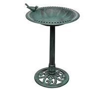 Ziaphsol Abbeveratoio per uccelli con uccello decorativo, in plastica resistente alle intemperie, abbeveratoio per uccelli con ciotola e colonna, 54 x 50 x 76 cm, per giardino, balcone e terrazza, per