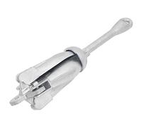 Ziaphsol Ancoraggio pieghevole argento 8 kg in ghisa zincata a caldo, ancoraggio per barche a vela, gommoni, kayak, canoa, tavola da paddle, 60 x 12 x 12 cm, robusto per mare e mare