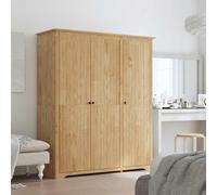 Ziaphsol Armadio BODO Marrone Miele Legno 146x53,5x173 cm 3 Ante Camera da Letto e Corridoio Armadio per Vestiti, Bucato, Giacca e Scarpe
