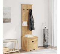 Ziaphsol Armadio da corridoio BODO marrone miele, in legno, 50 x 40 x 156,7 cm, retro per un look pulito, con cassetto per corridoio, ingresso, spazio di archiviazione