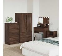 Ziaphsol Armadio portaoggetti, 60 x 48 x 105 cm, in legno, con 4 cassetti con cuscinetti a sfera, altezza regolabile, design stabile, per soggiorno, camera da letto, ufficio, corridoio, cucina, bagno