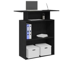 Ziaphsol Bancone per ricevimento, in legno, 100 x 40 x 104 cm, con ripiano e ripiano, ufficio o reception, stabile area bancone per organizzazione strutturata e conversazioni discrete