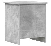 Ziaphsol Baule portaoggetti, grigio cemento, in legno, 40 x 40 x 50 cm, grande capienza, con coperchio, per camera da letto e corridoio, organizer per ordine
