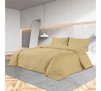Ziaphsol Biancheria da letto tortora, 200 x 200 cm, in microfibra, con chiusura a bottone nascosta, per letto matrimoniale, facile da pulire, per camera da letto e camera degli ospiti