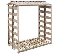 Ziaphsol Capanno per legna da ardere, 150 x 90 x 176 cm, in legno di pino verde impregnato, per legna da ardere sul camino, sulla terrazza o in giardino, resistente alla muffa