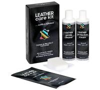 Ziaphsol Care Kit - Set per la cura della pelle, 2 x 250 ml, con detergente e protezione, per pelle e ecopelle PVC, spugna e panno, pulizia contro sporco, grasso, lucentezza e sigillante per mobili