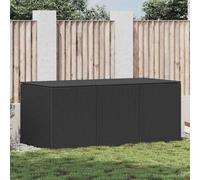 Ziaphsol Cassapanca da giardino in polyrattan, 180 x 90 x 70 cm, nero, cassapanca portaoggetti per cuscini, per organizzare il giardino, per esterni, con molla a gas e struttura resistente alle