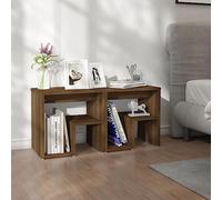 Ziaphsol Comodini, 2 pezzi, effetto rovere marrone, 40 x 30 x 40 cm, in legno, ideale come tavolini per camera da letto e soggiorno