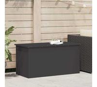 Ziaphsol Contenitore per cuscini da giardino in acciaio, 100 x 50,5 x 50 cm, nero, coperchio sollevatore a gas, contenitore per esterni, per terrazza, giardino, sistema di organizzazione per cassetta
