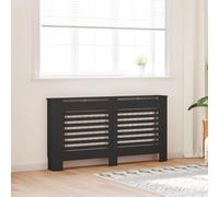 Ziaphsol Copertura per termosifone, nera, 152 x 19 x 81,5 cm, in MDF, con laghe, copertura decorativa per termosifone, crea spazio per la decorazione e supporta l'ambiente termico