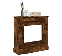 Ziaphsol Cornice per camino in legno di quercia affumicata, 90 x 30 x 90 cm, per caminetti elettrici, supporto da parete contro il ribaltamento, caminetto decorativo con ripiano per soggiorno e