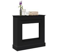 Ziaphsol Cornice per camino nero, 90 x 30 x 90 cm, in legno per camino elettrico, come ripiano decorativo con supporto da parete, cornice con fiamme a LED