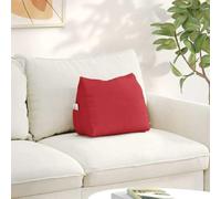 Ziaphsol Cuscino per schienale rosso, 45 x 20 x 35 cm, in tessuto con rivestimento sfoderabile, per soggiorno, camera da letto e home office, ergonomico, di sostegno, per collo, colonna vertebrale e