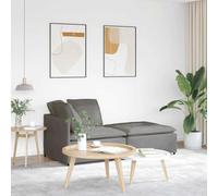 Ziaphsol Divano componibile con poggiapiedi e cuscino, tessuto a coste grigio chiaro, 200 x 100 x 64 cm, telaio in metallo per soggiorno, divano angolare come paesaggio residenziale flessibile