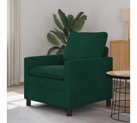 Ziaphsol Divano in velluto verde scuro, 76 x 81 x 87,5 cm, con telaio in metallo, design moderno per soggiorno, ufficio, salotto, durevole, facile da pulire, ergonomico, con funzione sonno, per un
