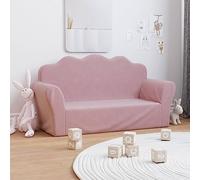 Ziaphsol Divano per bambini a 2 posti rosa in morbido peluche e schiuma, sfoderabile, 94 x 34 x 48 cm, per la cameretta dei bambini, per giocare, sedersi e leggere nella vita di tutti i giorni