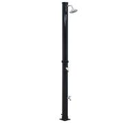 Ziaphsol Doccia solare nera, 220 cm, 20 l, accessori per piscina, vasca idromassaggio, spa, piscina, con connettore per tubo da giardino, regolazione della temperatura, risparmio energetico in