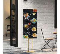 Ziaphsol Espositore per fiere, 2 pezzi, oro, in acciaio, regolabile in altezza da 110 a 210 cm, espositore bifacciale per esposizione, marketing, stand informativi e fiere interne esterne