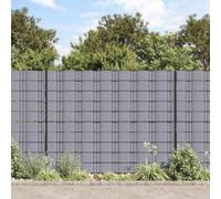 Ziaphsol Frangivista da giardino, 4 pezzi, in PVC, 35 x 0,19 m, grigio chiaro, opaco, resistente alle intemperie, protezione dal vento, per recinzione da giardino, balcone, terrazza, metallo, plastica