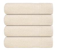 Ziaphsol FROGN Set di asciugamani in 100% cotone filato ad anelli, 50 x 100 cm, 4 pezzi, 360 g/m², per asciugare dopo la doccia e per la sauna