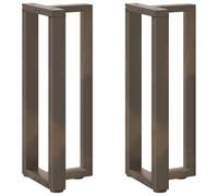 Ziaphsol Gambe per tavolo consolle a T, 2 pezzi, in acciaio naturale, 38 x 25 x 72-73 cm, regolabili e stabili, per mobili fai da te, tavolo da pranzo, soggiorno, ufficio, cucina, pattino