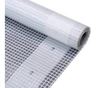 Ziaphsol Leno Telone di copertura, bianco, 2 x 3 m, 260 g/m², con occhielli, in tessuto a rete rinforzato LDPE HDPE, resistente alle intemperie, per serra, mobili da giardino, auto, bicicletta