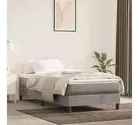 Ziaphsol Materasso a molle insacchettate medio, grigio chiaro, 100 x 200 x 20 cm, rivestimento in velluto, anima a molle con schiuma fredda e memory foam, ergonomico traspirante, per camera da letto