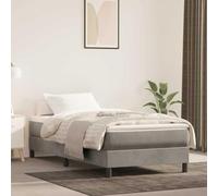 Ziaphsol Materasso a molle insacchettate per bambini, medio, grigio chiaro, 80 x 160 cm, velluto, alto 20 cm, con schiuma fredda e molle insacchettate, per un comfort traspirante durante il sonno in