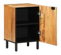 Ziaphsol Mobile sottolavabo marrone in legno massiccio di mango, 38 x 33 x 58 cm, per bagno e WC degli ospiti, con spazio e ripiano, salvaspazio, in piedi