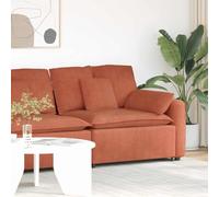 Ziaphsol Modulo divano modulare con bracciolo e cuscino, tessuto a coste rosso arancione, 112 x 105 x 64 cm, montaggio a sinistra a destra, larghezza seduta 100 cm, per soggiorno e paesaggio