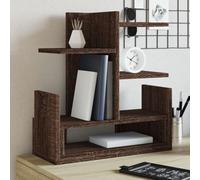 Ziaphsol Organizer da scrivania effetto quercia, in legno, 49 x 20 x 52,5 cm, portadocumenti con scomparto, portalettere e portapenne, scaffale, per ufficio e casa