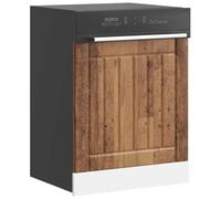Ziaphsol Pannello per lavastoviglie Lucca effetto legno anticato, 60 x 1,5 x 67 cm, frontale della cucina, protegge la lavastoviglie, versatile, per armadio da cucina e spazio
