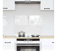 Ziaphsol Pannello posteriore da cucina trasparente in vetro temperato, 70 x 50 cm, per parete della cucina dietro il piano di lavoro, resistente al calore con superficie liscia e facile da pulire