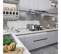 Ziaphsol Pellicola autoadesiva per mobili, argento lucido, 500 x 90 cm, in PVC, per porte, finestre, superfici lisce, protezione dagli sguardi indiscreti e decorazione in bagno e ufficio