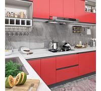 Ziaphsol Pellicola autoadesiva per mobili, in PVC, rosso, 500 x 90 cm per rotolo, set da 2 pezzi, per porte e finestre, come protezione dagli sguardi indiscreti dalla stanza, opaca