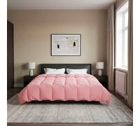 Ziaphsol Piumone invernale imbottito, rosa, 200 x 220 cm, in microfibra, per camera da letto, camera degli ospiti, traspirante, per calore e comfort durante il sonno