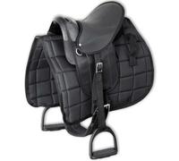 Ziaphsol Pony - Set di sella da 25,4 cm con coprisella, staffe, cinghia e staffe, imbottita, per pony, accessori da equitazione leggeri per allenamento ed escursioni