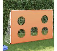 Ziaphsol Porta da calcio per bambini con tappetino da bersaglio, rete e pallone da calcio, 182 x 62 x 118 cm, rete da allenamento con pali, doghe e ancoraggio a terra per allenamento di tiro in