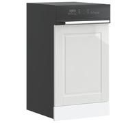 Ziaphsol Porto - Pannello frontale per lavastoviglie, in legno bianco lucido, 45 x 1,5 x 57 cm, protegge la lavastoviglie, organizer per sala da pranzo, dispensa