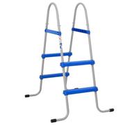 Ziaphsol Scala per piscina fuori terra 84 cm in acciaio con pioli in plastica, 96 x 76 x 121 cm, portata 150 kg, antiscivolo per entrare e uscire in giardino