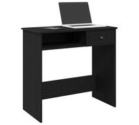 Ziaphsol Scrivania nera in legno 80 x 40 x 75 cm, scrivania per computer e ufficio con grande superficie di appoggio per PC, laptop e home office nello studio