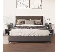 Ziaphsol Set di 2 comodini in legno Sonoma grigio, 35 x 35 x 55 cm, stabili tavolini per camera da letto e soggiorno, con pratici scomparti aperti.