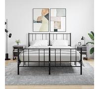 Ziaphsol Set di 2 comodini Sonoma, colore grigio, 40 x 30 x 50 cm, in robusto materiale di legno, ideale come comodino o elegante tavolino per la vostra camera da letto