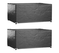 Ziaphsol Set di 2 coperture per mobili da giardino, impermeabili, resistenti ai raggi UV, 160 x 120 x 75 cm, rettangolari, con 8 occhielli e corda di fissaggio, telone per mobili da giardino, terrazza
