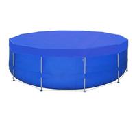 Ziaphsol Set di 2 coperture per piscina, rotonde, in polietilene, 540 cm, 90 g/m², blu scuro, con fori di drenaggio per protezione dallo sporco sulla piscina fuori terra in inverno
