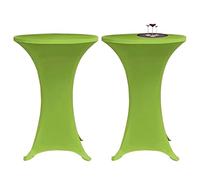 Ziaphsol Set di 2 fodere elasticizzate per tavolo alto, 60 cm, in tessuto elasticizzato, copertura antiscivolo per banchetti, matrimoni e ricevimenti